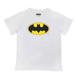 Batman Boys White Printed V-Neck Applique T-shirt-picture-1