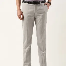 Arrow Men Solid Tailored Trousers-picture-48
