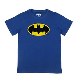 Batman Boys Blue Batman Printed Pure Cotton T-shirt-image-88