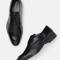 Van Heusen Men Textured Leather Formal Derbys-picture-3