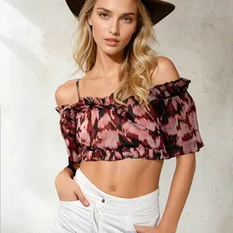 Stylecast X Hersheinbox Printed Bardot Top-picture-54