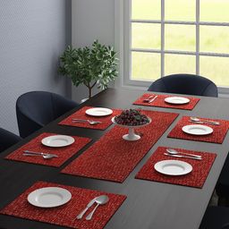 Saral Home Set of 6 Printed Table Placemats & 1 Runner-8
