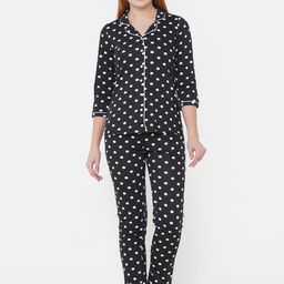 Sweet Dreams Women Black Printed Night suit-image-77