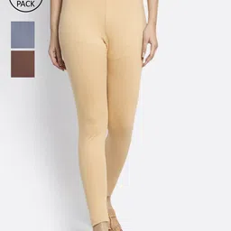 GRACIT Women Pack of 3 Solid Ankle-Length Leggings-picture-15