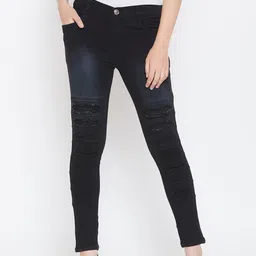 Nifty Women Black Slim Fit Mid-Rise Highly Distressed Stretchable Jeans-image-64