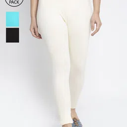 GRACIT Women Pack of 3 Solid Ankle-Length Leggings-picture-25