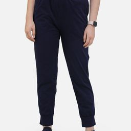 SCORPIUS Women Navy Blue Solid Joggers-image-11