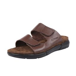 Hidesign Men Brown Leather Comfort Sandals-picture-2