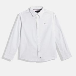 Tommy Hilfiger Boys Solid Opaque Oxford Weave Casual Shirt-image-34