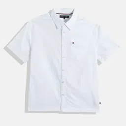 Tommy Hilfiger Boys Solid Opaque Oxford Weave Casual Shirt-picture-13