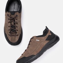 Woodland Men Brown Solid Suede Sneakers-picture-30