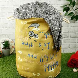 ROMEE Unisex Lime Green & Blue Printed Laundry Bag-18