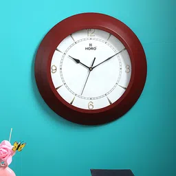 Horo White Handcrafted Round Solid Analogue Wall Clock-image-59