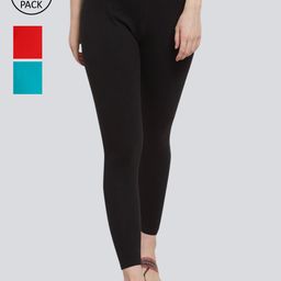 GRACIT Women Pack of 3 Solid Ankle-Length Leggings-image-31
