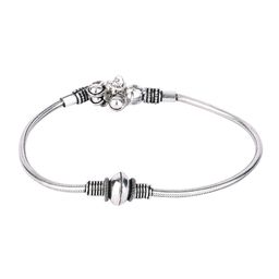 DESI COLOUR Set of 2 Silver-Toned Anklets-image-34