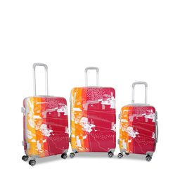 Polo Class Unisex 3 Pcs Red Hard Luggage Trolley Bags-40