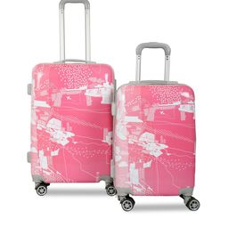 Polo Class Unisex Pink 2 Pc Trolley Bags-39