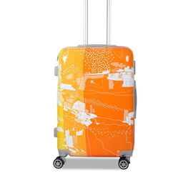 Polo Class Yellow & Orange Printed Hard-Sided Cabin Trolley Suitcase-15