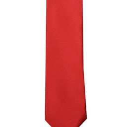 Tossido Red Solid Skinny Tie-image-91