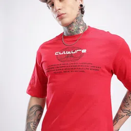 glitchez Relaxed Fit Typography Printed T-shirt-image-44