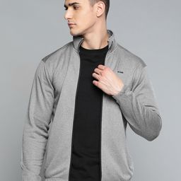 Alcis Men Grey Solid Sporty Jacket-image-39