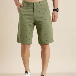 HERE&NOW Men Abstract Printed Slim Fit Shorts-image-59