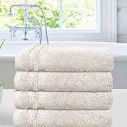 MYTRIDENT 4 Piece Hand Towel Set Beige Luxury Collection 100% Cotton 625 GSM-33
