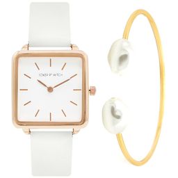 JOKER & WITCH Women White & Gold-Toned Watch & Bracelet Gift Set JWBS351-image-76