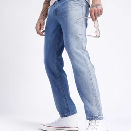 glitchez Men Cool Touch Relaxed Fit Heavy Fade Jeans-image-72
