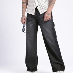 glitchez Men Edgy Touch Wide Leg Light Fade Jeans-image-93