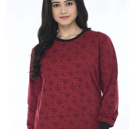 IndiWeaves Printed Fleece Pullover Sweatshirt-image-1