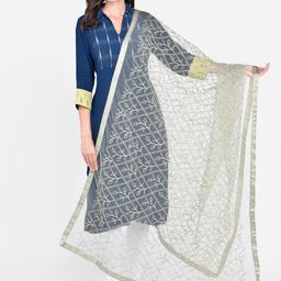 Dupatta Bazaar Olive Green Embroidered Dupatta-23