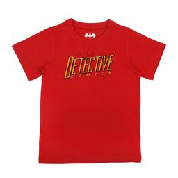 Batman Boys Red Typography Batman Printed T-shirt-image-86