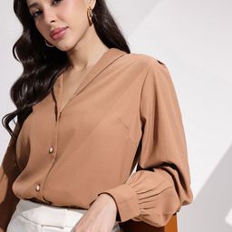 her by invictus Puff Sleeve Shirt Style Top-image-8