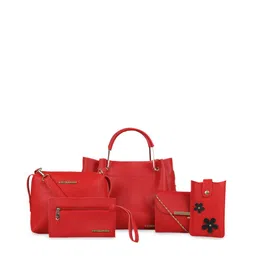 Bagsy Malone Red Solid Handheld Bag-11