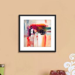 999Store Pink & White Abstract Pattern Cotton Canvas Digitally Printed Wall Art-21
