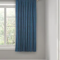 Fabindia Blue & Beige Striped Cotton Window Curtain-7