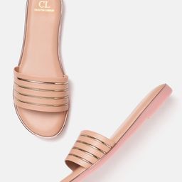 Carlton London Striped Open Toe Flats-29