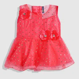 YK Embellished Applique Net Fit & Flare Dress-image-5