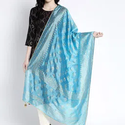 Clora Creation Women Blue Printed Dupatta-picture-40