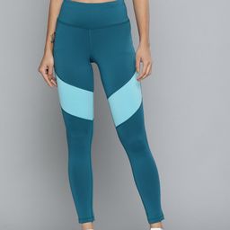 Alcis Women Blue Colourblocked Sport Tights-image-29