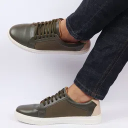 FAUSTO Men Lightweight Round Toe Lace Ups Sneakers-25