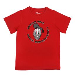 Disney by Wear Your Mind Boys Red Donald Duck Printed Pure Cotton T-shirt-picture-0