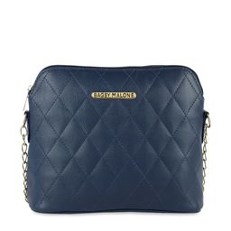 Bagsy Malone Navy Blue Textured Quilted Sling Bag-48