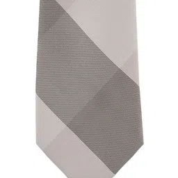 The Tie Hub Beige & Brown Checked Broad Tie-image-97