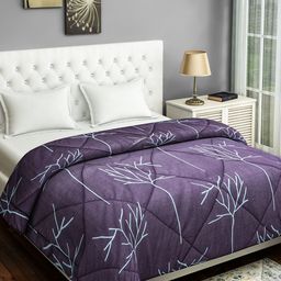 SWAYAM Purple & Purple Printed AC Room 150 GSM Double Bed Comforter-image-50