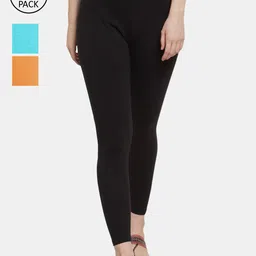 GRACIT Women Pack of 3 Solid Ankle-Length Leggings-picture-10