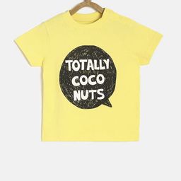 MINI KLUB Boys Yellow Printed Round Neck T-shirt-image-50