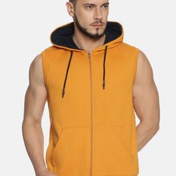 IVOC Men Mustard Solid Hooded Sweatshirt-image-71