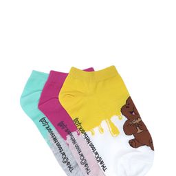 Cartoon Network Women Pack of 3 We bare bears Assorted Ankle-Length Socks-40